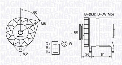 MAGNETI MARELLI 054022581010 -  Генератор